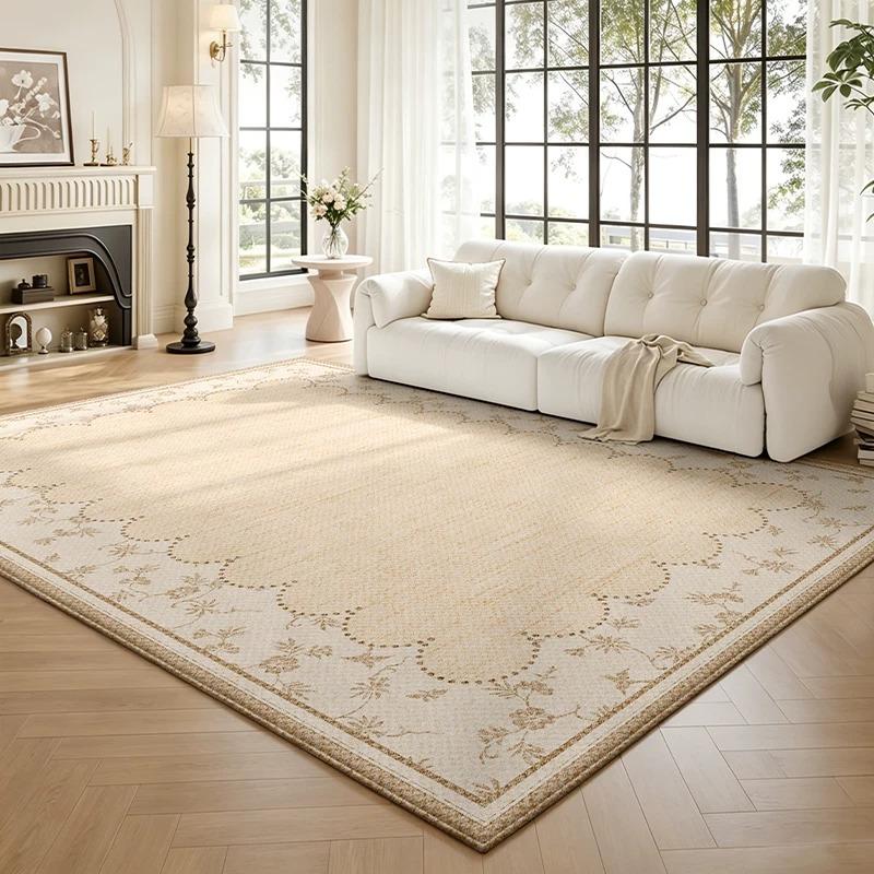 Wabi-sabi Style Floral Living Room Carpet Large Area Floor Mat Soft Short Plush Rug Bedroom Rugs Home Decoration Alfombra Salón