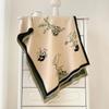 New panda fashion scarf winter thick shawl with women's imitation cashmere jacquard fringed warm scarf