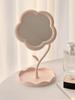 Ins Style Pink Flower Rotating Desktop Makeup Mirror (2-pack)