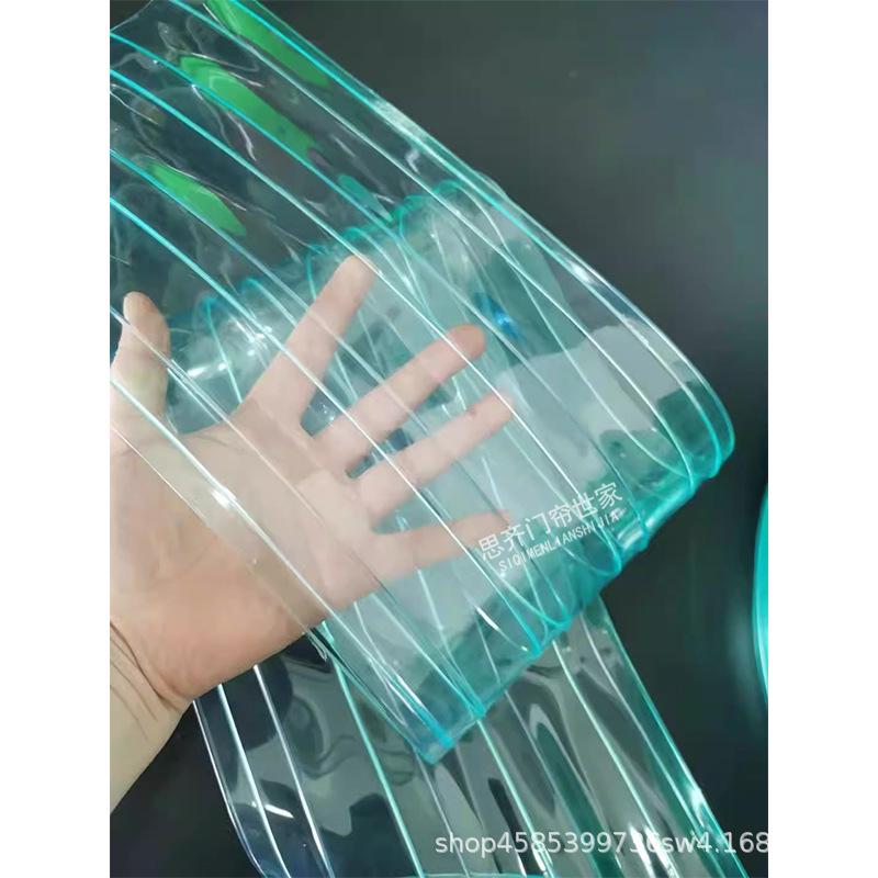 PVC Transparent Sliding Door Curtain - Windbreak, Rainproof, Household Partition