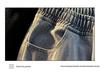 Women's Trendy Elastic Waist Wide-Leg Jeans - Loose and Lightweight for Spring, Summer, and Autumn 2023.