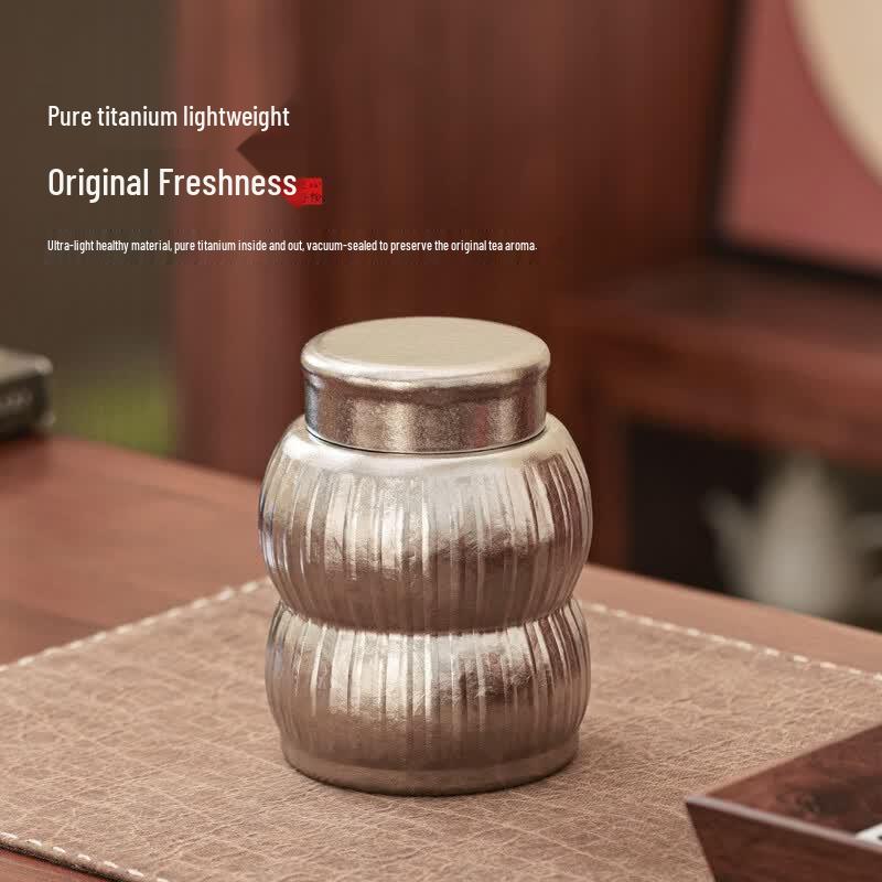 Pure Titanium Portable Tea Caddy