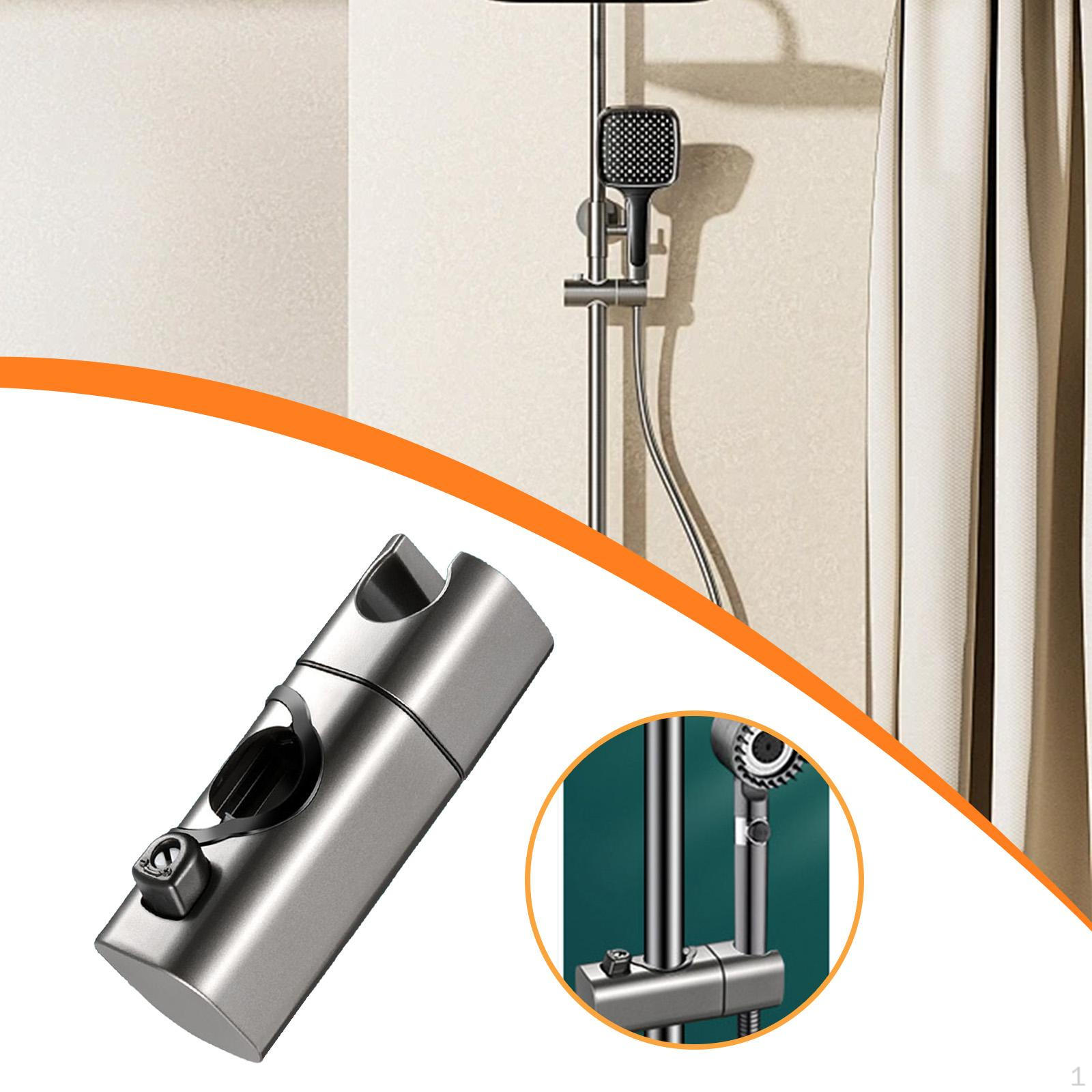 

Регулируемый держатель для душевой лейки для штанги-слайдера с функцией вращения серый