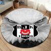 Besiktas Gymnastics Club Round Area Rug,Carpet Rug for Living Room Bedroom Sofa Playroom Decor,Non-slip Floor Mat