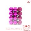 24 Piezas 3Cm Adornos de Bolas de Navidad Bolas para Árbol de Navidad Colgante para Árbol de Navidad Suministros Festivos para Fiestas Decoración Navideña