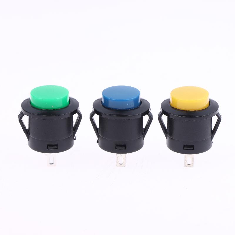 5/10 Stück Momentary Drucktaster R13-507 16mm Runder Schalter 2 Pins Ein-Aus Selbst-Rückstellung Panelmontage