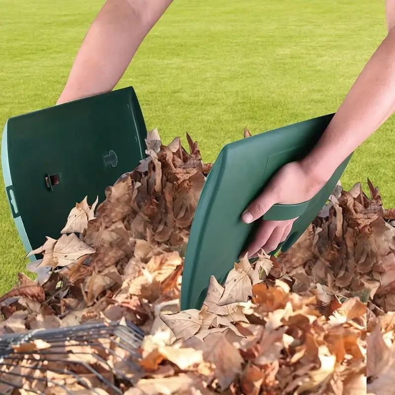 Outdoor Garden Large Capacity Leaf Grabber Serrated Cleaning Tool Hand Rake Yard Leaf Cleaning Tools Handheld Gardening Rake