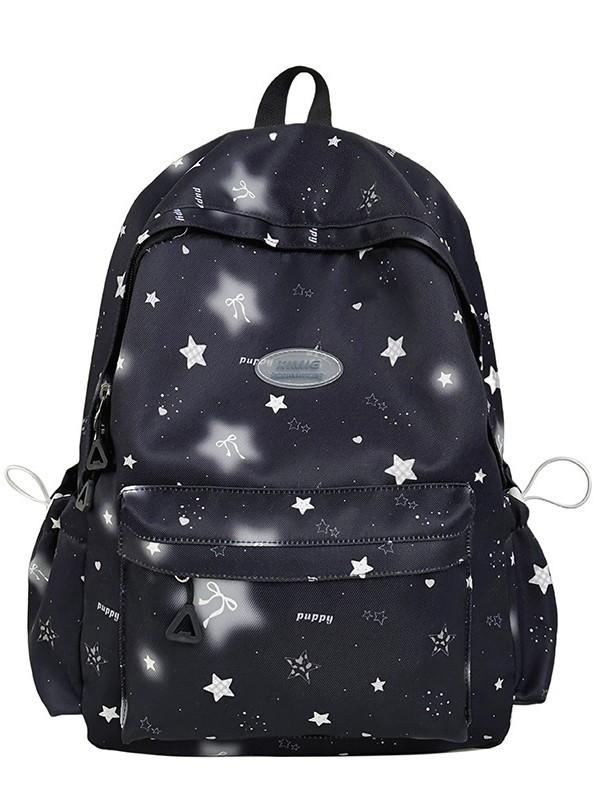 Cartoon-Sternen-Mädchenrucksack mit großem Fassungsvermögen für Schule und Reisen