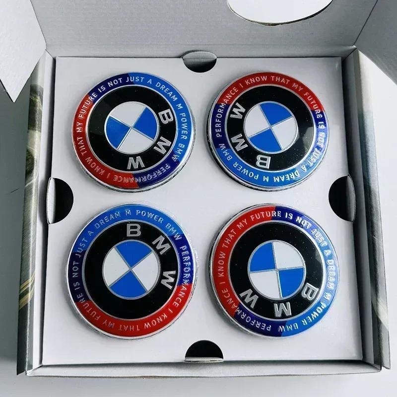 -4pc 56/68mm BMW 50th Anniversary Floating Wheel Center Caps For BMW G11 G12 G30 G31 G32 G08 G05 F46 F49 F39 F90 Auto Accessorie