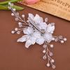 White Petal Pearl Updo Hair Clip with Edge Details - Elegant Handmade Hair Accessory