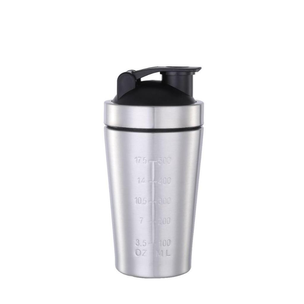 304 Edelstahl Shaker Becher mit Aufbewahrungsschicht - Doppelseitiger Protein Mixer für Sport und Fitness