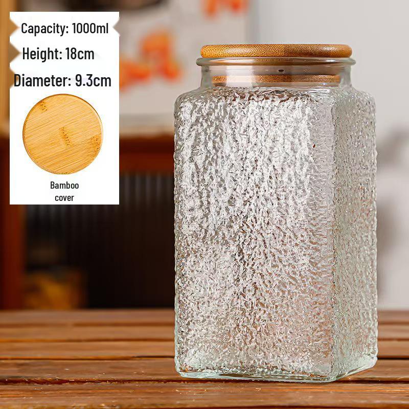 

Тисненая Ретро Стеклянная Герметичная Кухонная Банка для Чая, Конфет, Снеков и Орехов