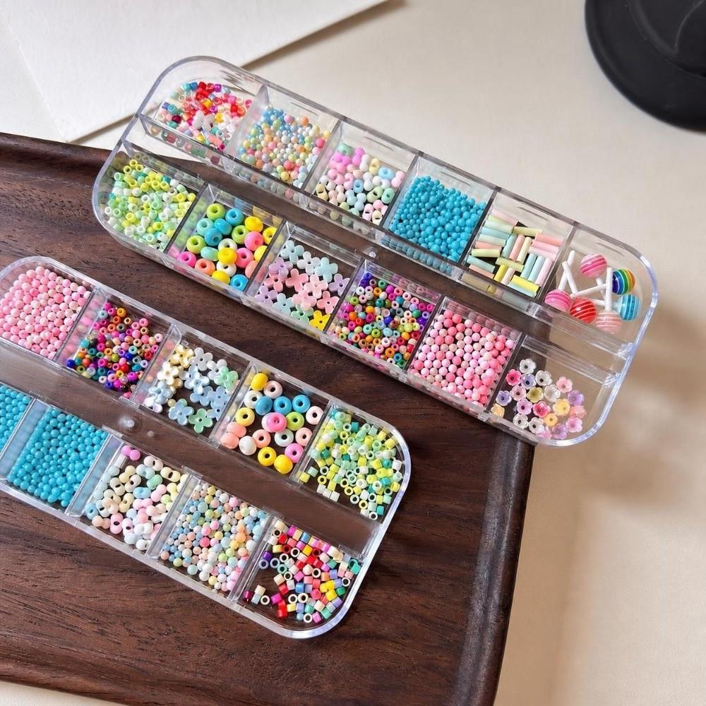 Colorful Nail Art Glitter Set 3D Nail Charms Decorations New Nail Art Sequins Kit Nail Decoration