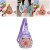 Cartoon Kids Crossbody Bag Ultra Lightweight Nylon Sling Pouch For Outdoor Activities And Daily Use