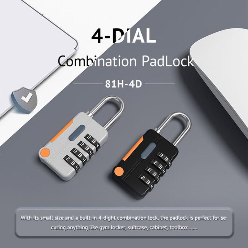 Weatherproof Padlocks 4 Digit Password Lock for Storage Unit Gym Locker Toolbox