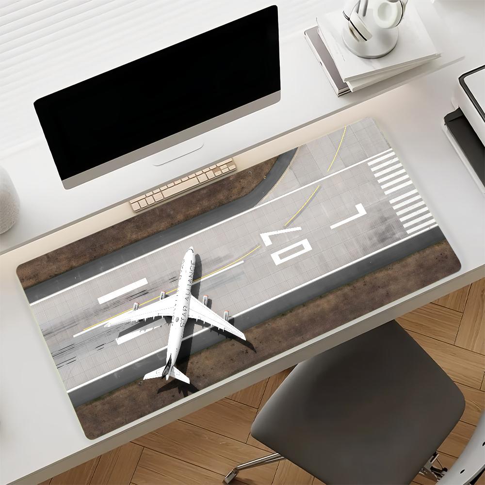 Vista dall'alto dell'aeroporto Mouse Pad Gomma Antiscivolo Tappetino per Computer Decorazione Equilibrio Giocatore Deskmat Laptop Ufficio Grande