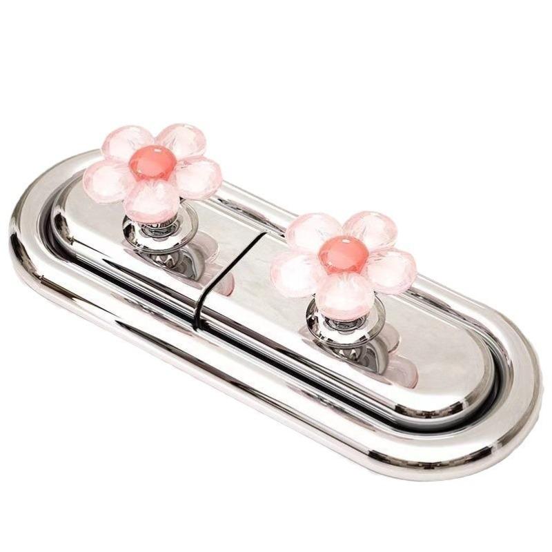 Flower Creative Toilet Switch Press Household Goods Nail Art Special Flush Button Sticker