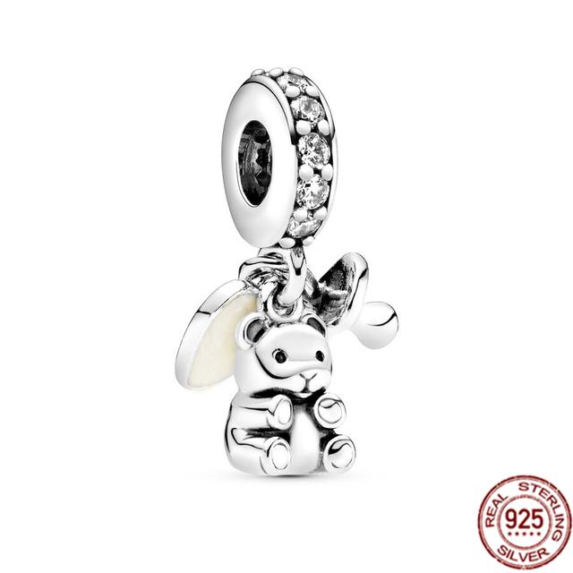Röd nyckelpiga hummer & glöd-i-mörkret Firefly Dangle Charm 925 Sterling Silver Smycken Pärlor Passar Original Fasion Armband