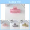 Stylish 8cm Pc Material Jelly Color Hair Claw Clip With Simple Geometric Design