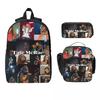 3Pcs Tate McRae Pop School Bags Set for Girls Boys Pencil Boxes Backpack Sets with Lunch Box For School Students Knapsack