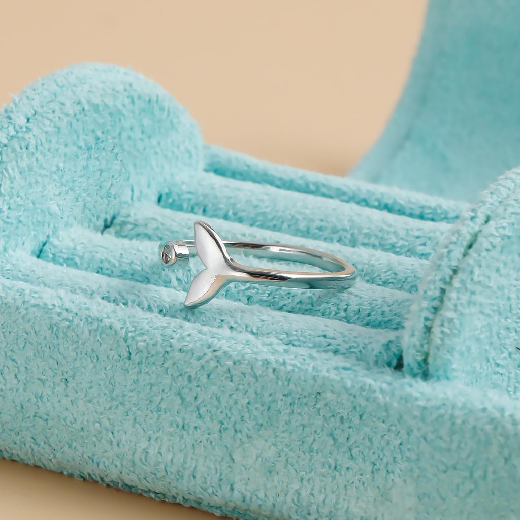 European and American Small Fresh Dolphin Small Whale Mermaid Tail Ring Ring Opening Adjustable Ocean Wind Bracelet
