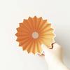 ORIGAMI Origami Dripper, Medium, Orange, Serves 2-4, Includes Box, Engraved Design Holder Sold Separately (Orange)