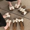 Women's Slippers and Ladies Sandals with Bow on Beach Shoes Flat Flip Flops Slides Summer 2025 Sale Luxury Elegant Fashionable