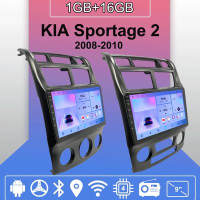 Autoradio Android Auto Carplay Für KIA Sportage 2 2008-2010 Multimedia-Player Head Unit Stereo GPS-Navigation BT WIFI 1+16GB