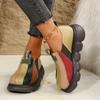 Women Boots Spring Autumn Fashion Rainbow Casual Shoes Women Retro Outdoor Boots Lightweight Comfortable Platform Boots Women