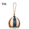 Retro Resin Dog Decoration Flying Dachshund Hot Air Balloon Hanging Ornament, Vintage Wall Hanger, Whimsical Art for Lovers Decor Porch Door