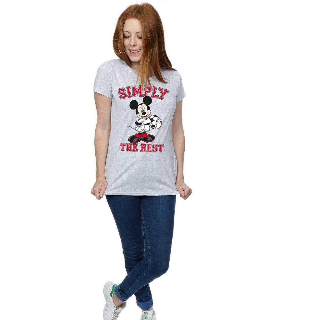 Disney Womens/Ladies Mickey Mouse Simply The Best Cotton T-Shirt