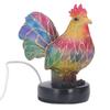 Stained Resin Rooster Table Lamp Night Light LED Animal Night Light for Home Decoration Bedside