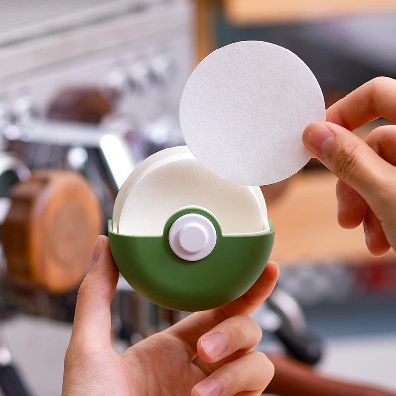 Organizator compact pentru accesorii pentru aparate de cafea: Mâner italian, ibric Moka, hârtie de filtru, bol pentru pudră și suport pentru distribuirea apei