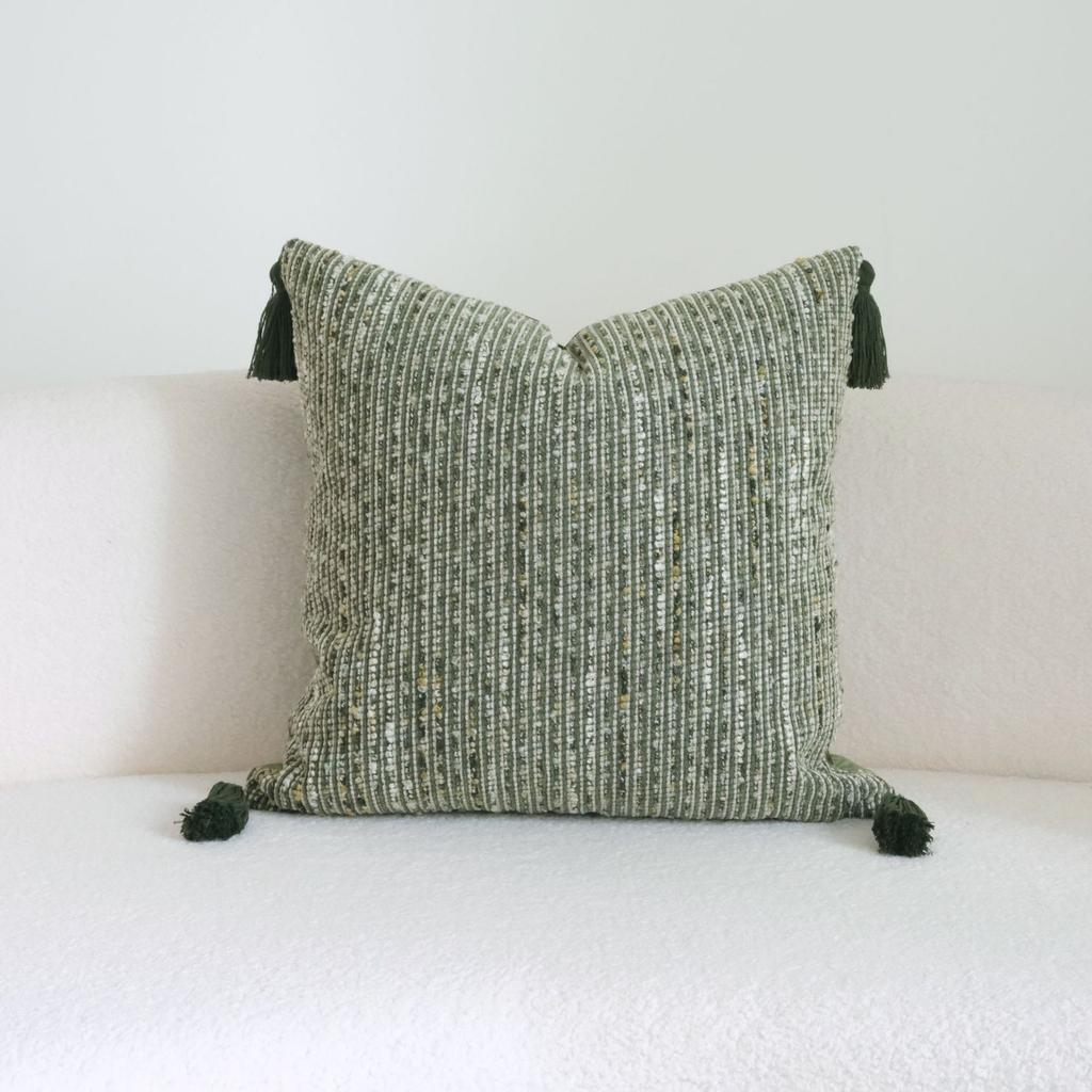 French Retro Green Throw Pillow Cover Wabi-Sabi Style Three-Dimensional Embroidery Sofa Pillowcase Headboard Cushion Covers