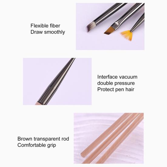 Nail Art Brush Useful Easy To Hold Detailed Nail Art Brush Nail Art Painting Pen Nail Art Liner Manicure Tools