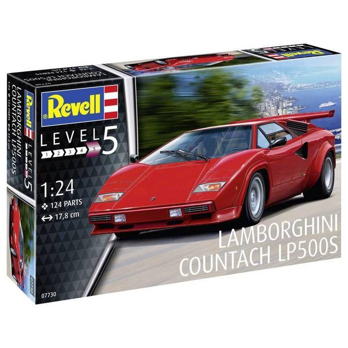 Maquette de voiture - revell - lamborghini countach lp500s - échelle 1:24 - plastique - noir