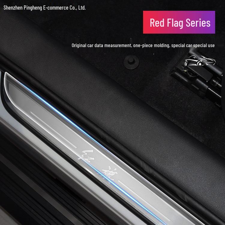 Suitable Welcome Pedal Metal Strips & TPU Protective Film for Hongqi H5/H7/H9/HS5/HS7/E-HS3 Sill Strips