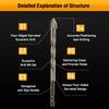 6PCS 4-Blade Saw Tooth Eccentric Drill Bit 4/5/6/8/10/12mm Alloy Drill Bit Four-Edge Serrated Drill Bits for Glass/Tile/Concrete
