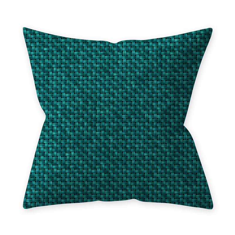 Decorative Green Throw Pillow Teal Blue Leaf Cushion Geometric Pillowcase Nordic Home Decor Sofa Living Room Polyester Pillow