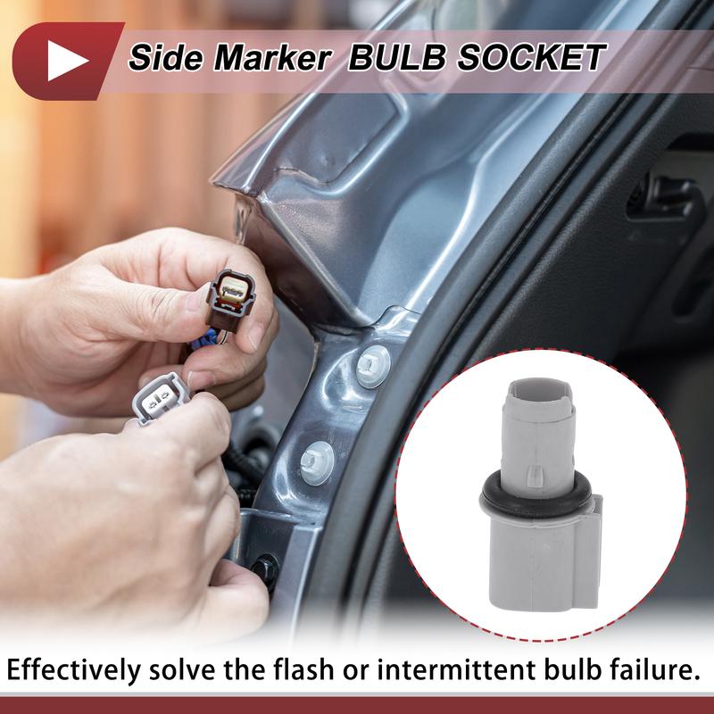 X Autohaux 1 Pcs Side Marker Light Socket for Jeep Liberty 2002-2004 No.55156754AA Lamp Bulb Connector 2 Pin