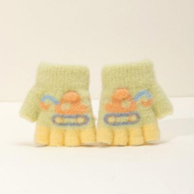 Cute Cartoon Children's Gloves Cold Proof Warm Gloves New Half-finger Mitten Kids
