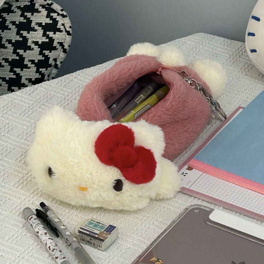 Cute Hello Kitty Piglet Tortoise Plush Toy Pen Case With Soft Plush Material For Kids And Teens