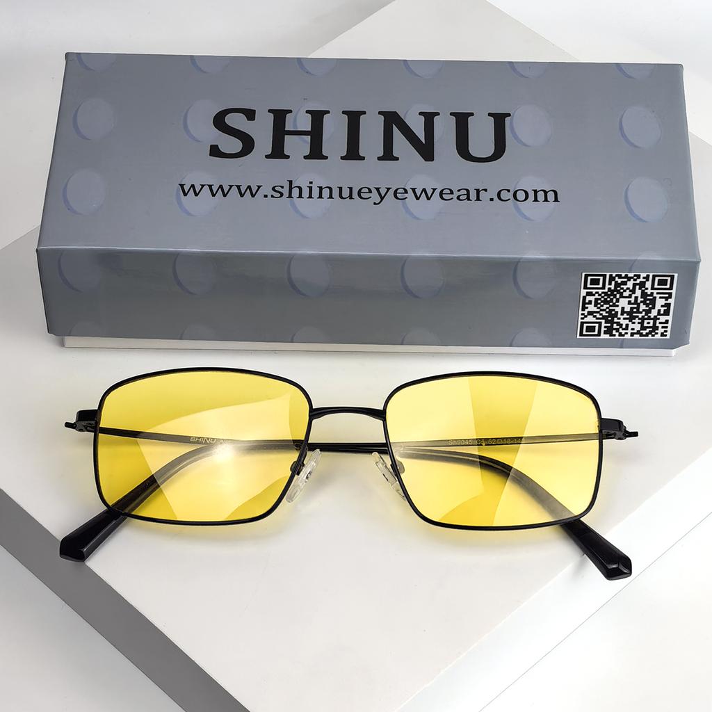 SHINU Night Vision Glasses for Driving Night Anti-glare Driving Glasses Man office Blue light blocking glasses polarized lenes