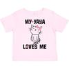 Inktastic My Yaya Loves Me Girls Toddler T-Shirt Cat Cute Child Preschooler Kid