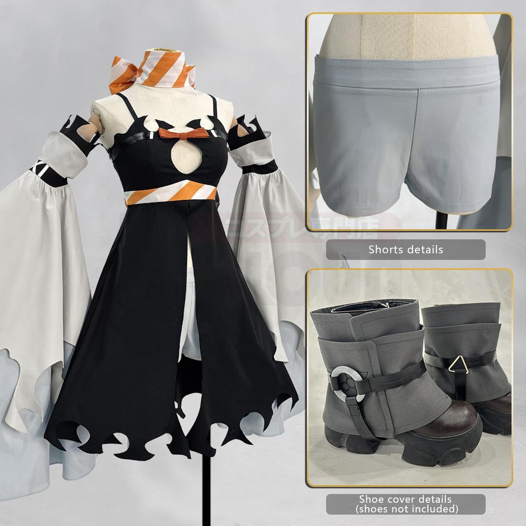 HOLOUN Gachiakuta Anime Amo Cosplay Costume Boot Covers Dress Scarf Shorts Sleeves Convention Halloween Christmas Gift