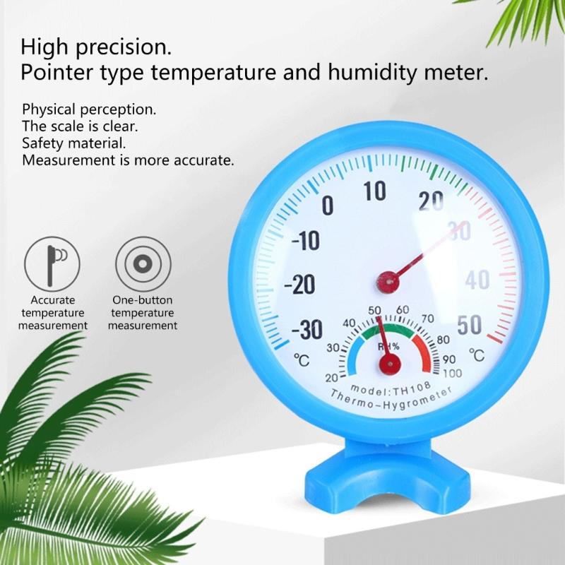 Indoor Thermometer Hygrometer Analog- 2 in 1 Temperature Humidity Monitor Gauge for Home Room Outdoor Offices 30-50℃