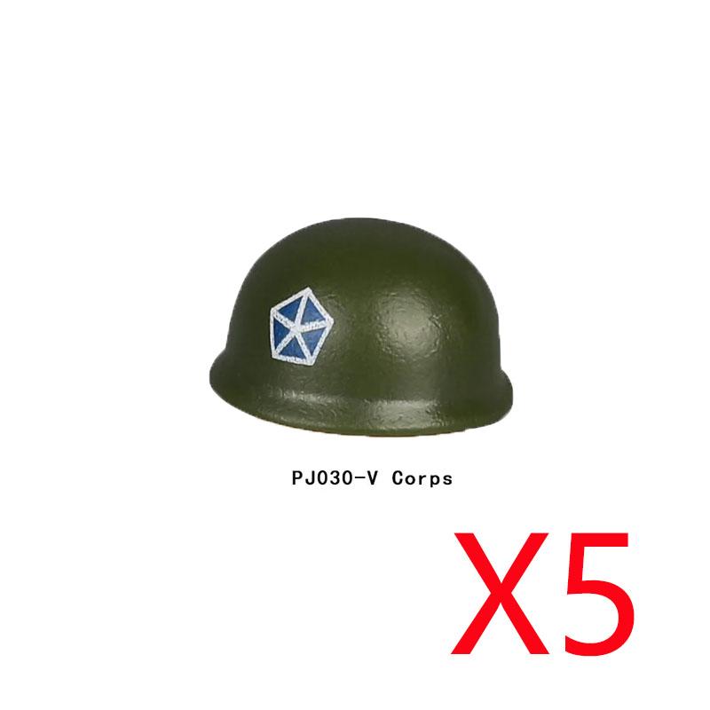 Military Figure MOC Building Block Accessories Vest Equipment Soviet American Soldier Helmet Hat Kit Mini Brick Toy Gift K48