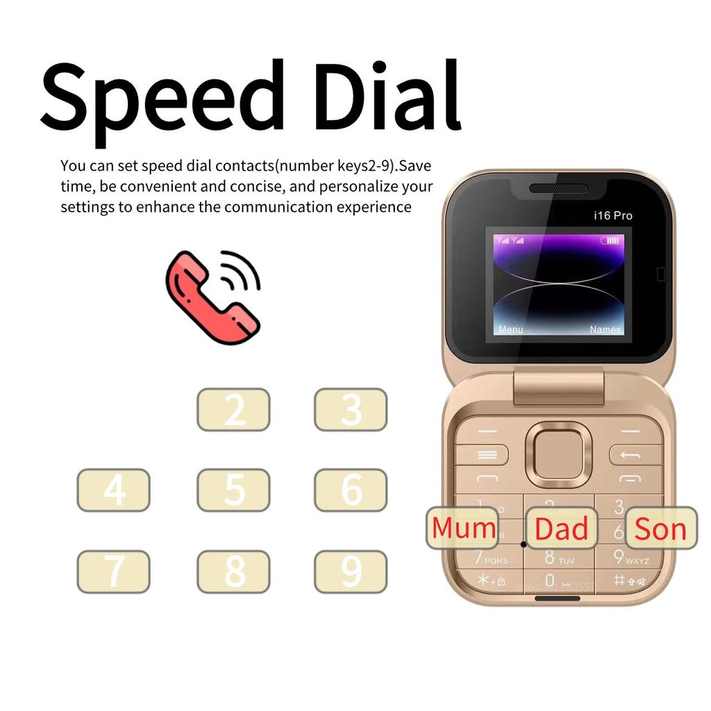 MIni Fold Mobile Phone 2G GSM Dual SIM Card Speed Dial Video Player Magic Voice 3.5mm Jack FM Small Flip Cellphone