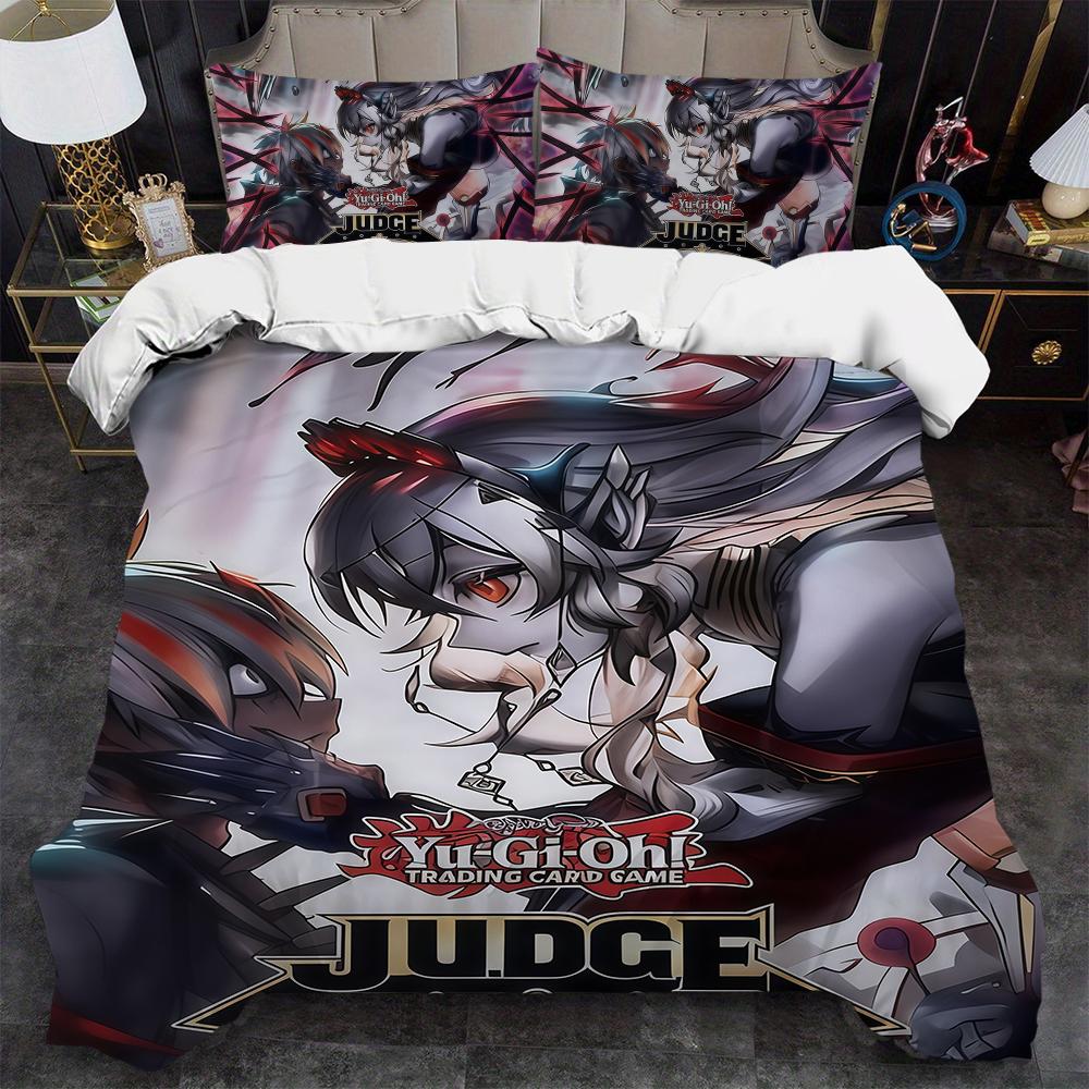 Albaz Blazing Yu-Gi-Oh Duvet Cover Set Soft Wash Bed 3 Piece Summer Comfortable Student Dormitory Home Baby Bedding Best seller