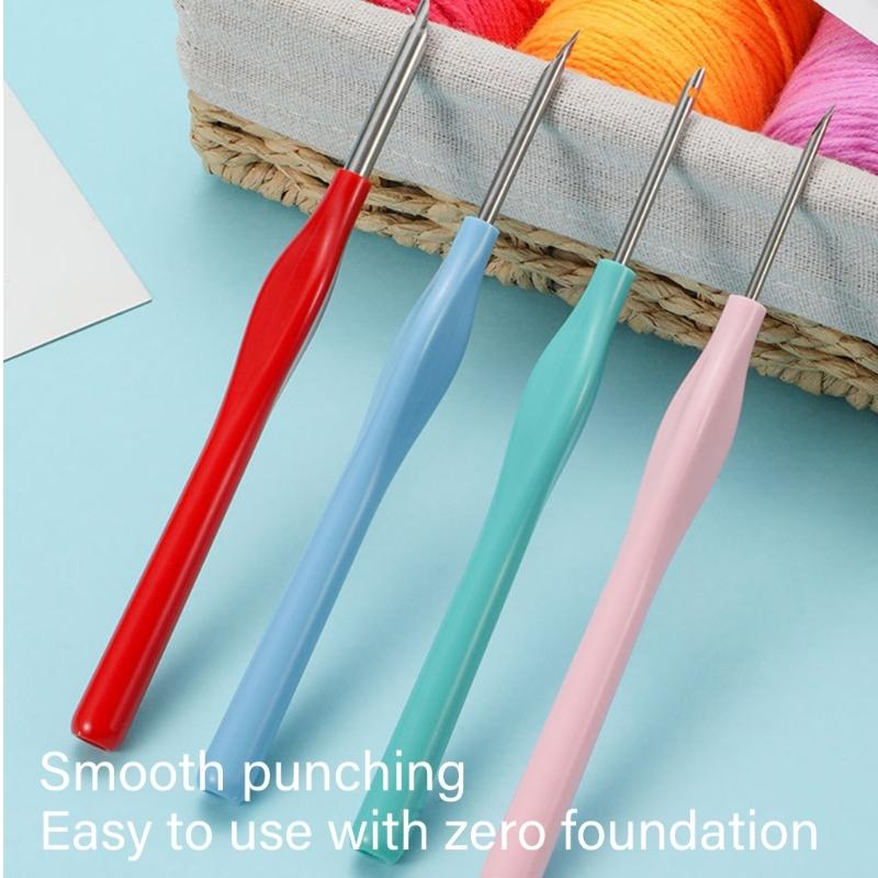 Punch Needle Practical Punch Needle Tool Embroidery Pen with Protective Cover for Embroidery and Crafting Projects